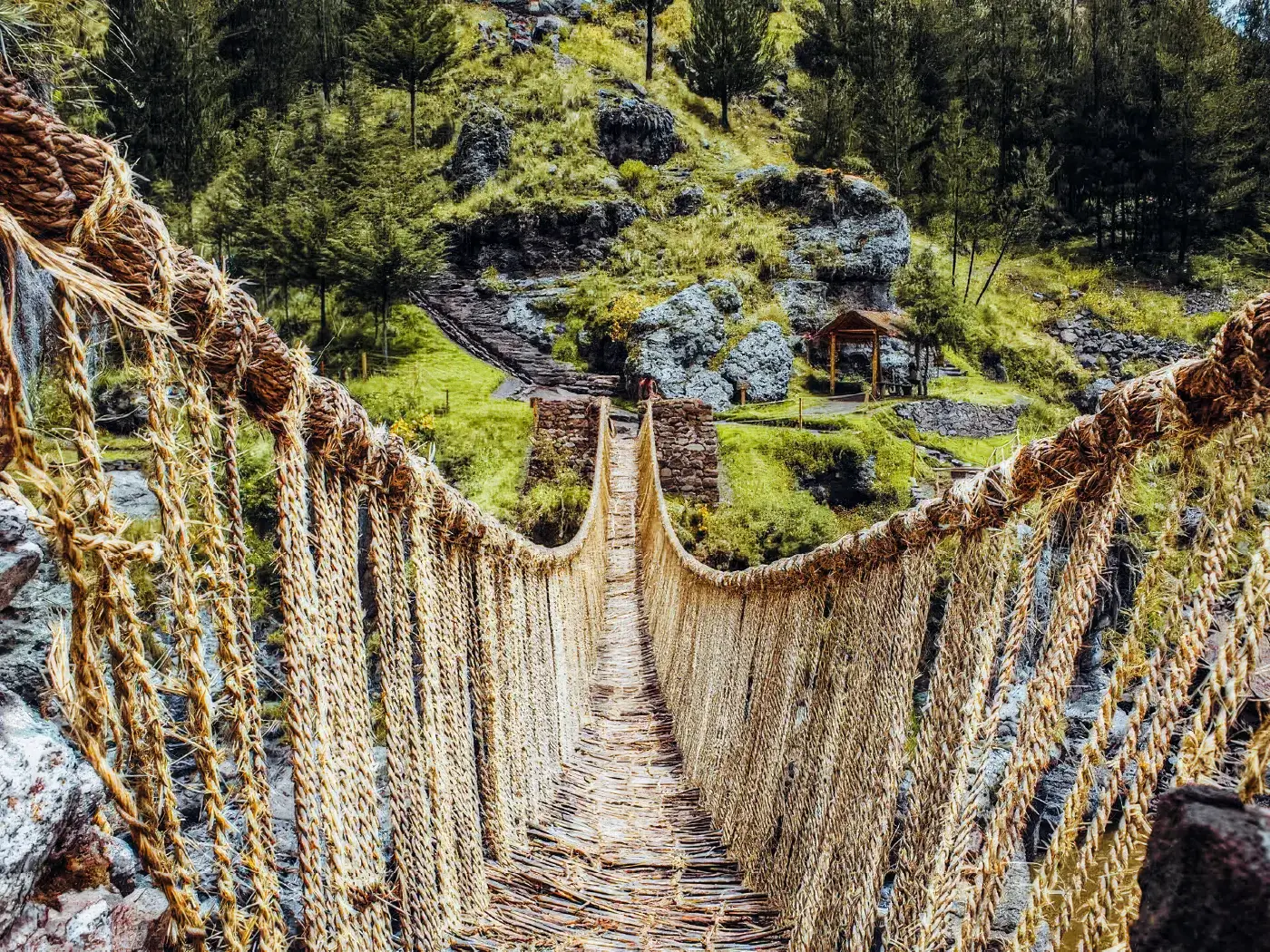 Qeswachaca Inca Bridge Cusco Qeswachaca Inca Bridge Cusco