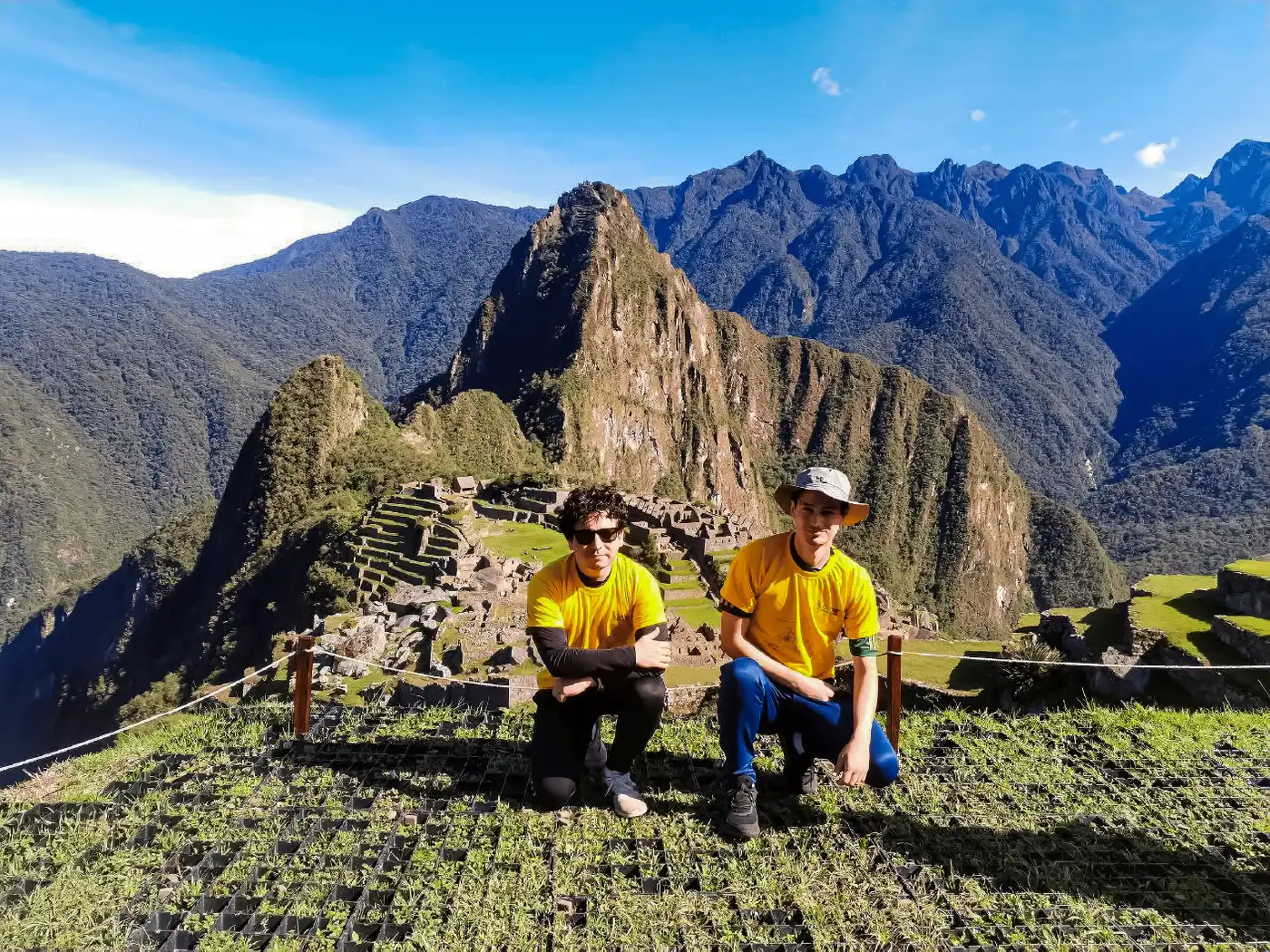 Machu Picchu: The Lost City of the Incas, Peru. Panoramic view of the Machu Picchu citadel with Huayna Picchu mountain in the background.
